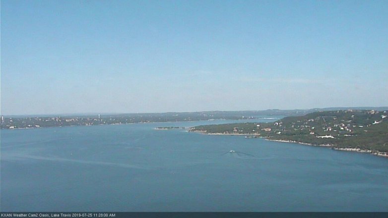 Lake Travis webcam, July 25, 2019 10:30 AM CT