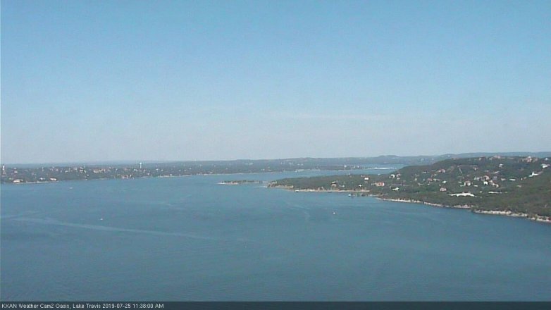 Lake Travis webcam, July 25, 2019 10:40 AM CT