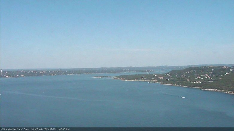 Lake Travis webcam, July 25, 2019 10:45 AM CT