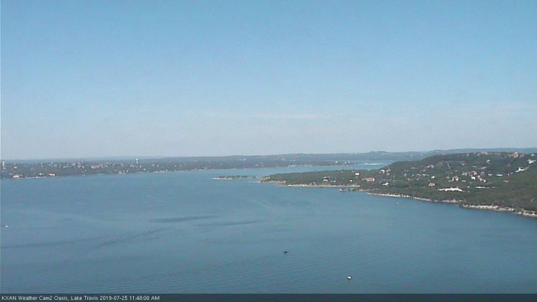 Lake Travis webcam, July 25, 2019 10:50 AM CT