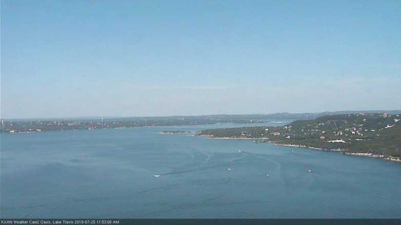 Lake Travis webcam, July 25, 2019 10:55 AM CT