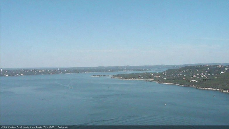 Lake Travis webcam, July 25, 2019 11:00 AM CT