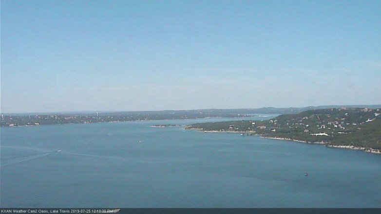 Lake Travis webcam, July 25, 2019 11:20 AM CT