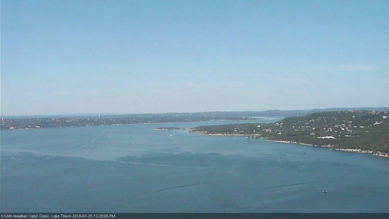 Lake Travis webcam, July 25, 2019 11:30 AM CT
