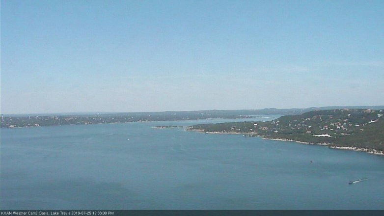 Lake Travis webcam, July 25, 2019 11:40 AM CT