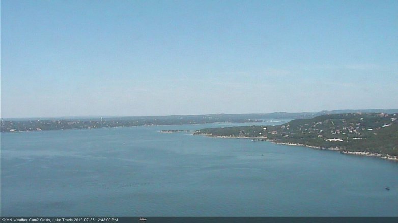Lake Travis webcam, July 25, 2019 11:45 AM CT