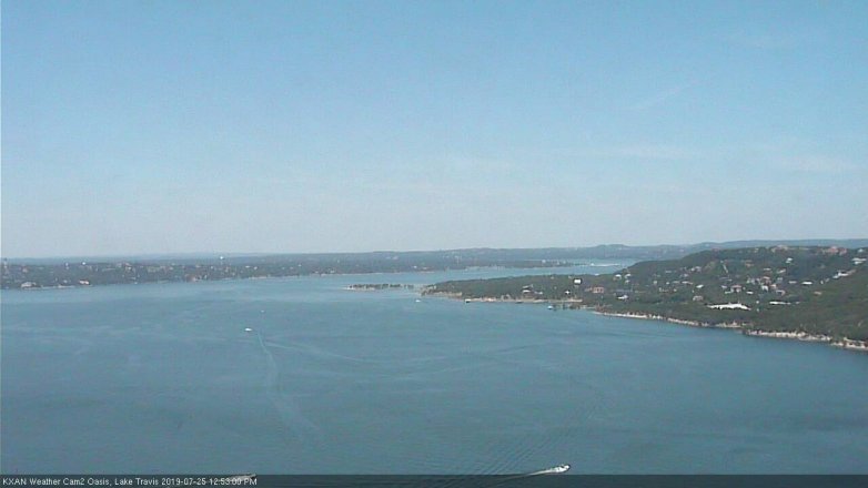 Lake Travis webcam, July 25, 2019 11:55 AM CT