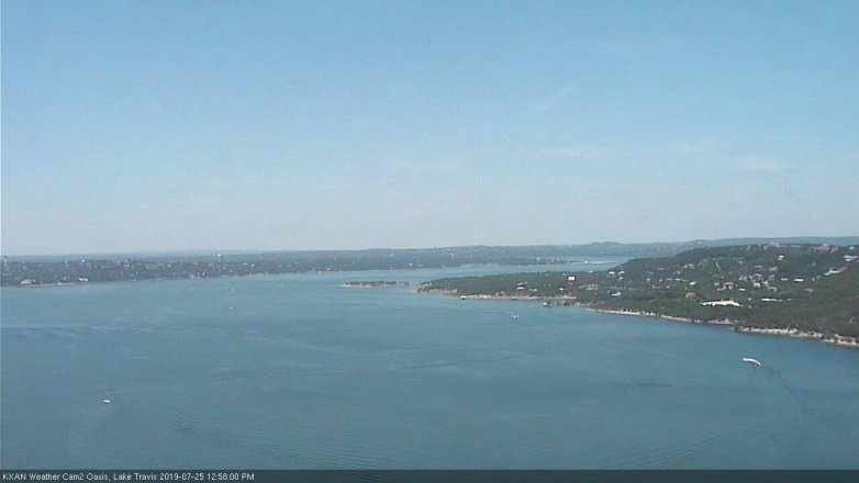 Lake Travis webcam, July 25, 2019 12:00 PM CT