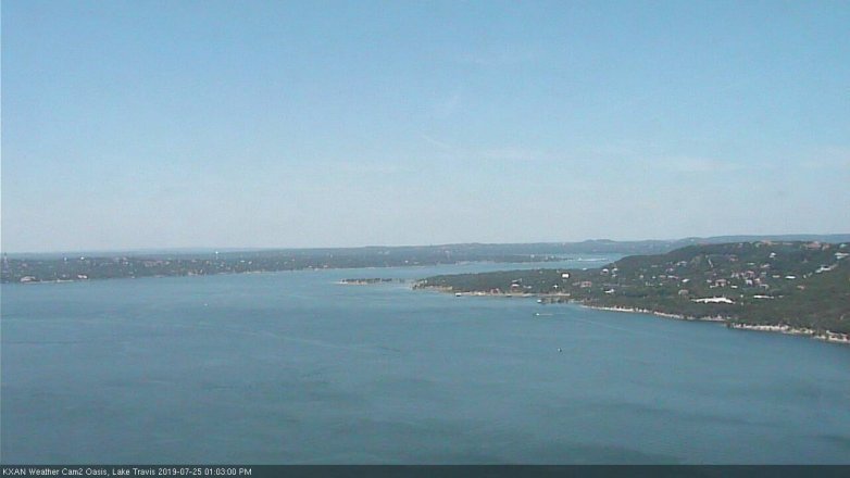 Lake Travis webcam, July 25, 2019 12:05 PM CT
