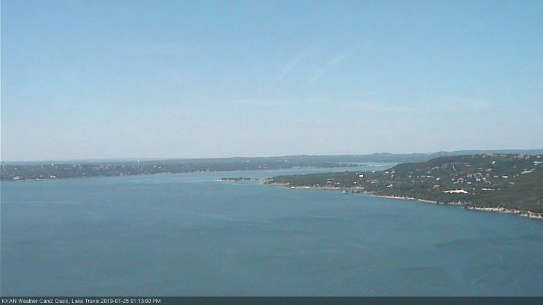 Lake Travis webcam, July 25, 2019 12:15 PM CT