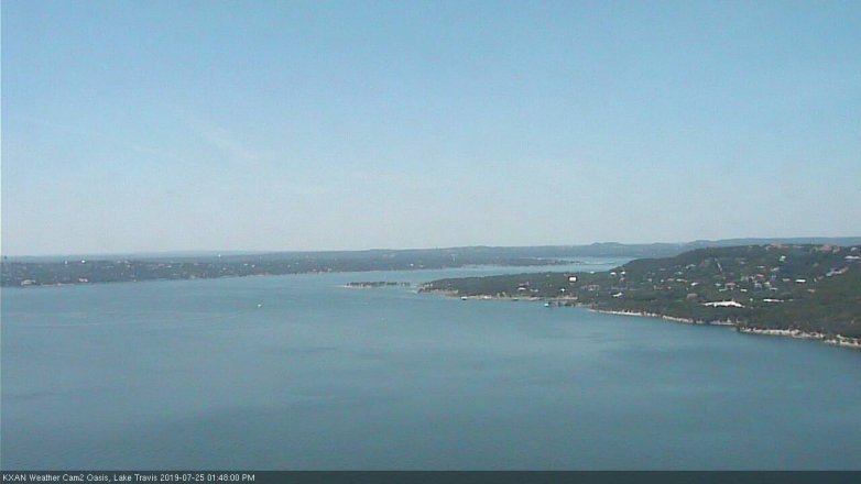 Lake Travis webcam, July 25, 2019 12:50 PM CT
