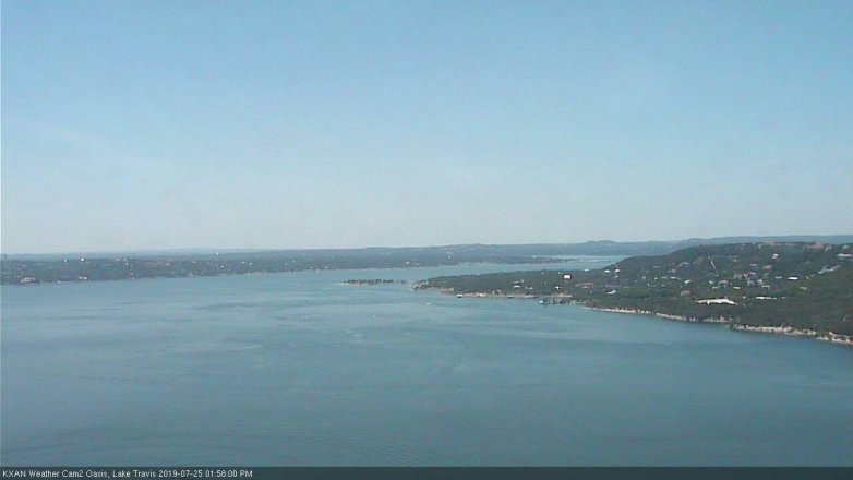 Lake Travis webcam, July 25, 2019 1:00 PM CT