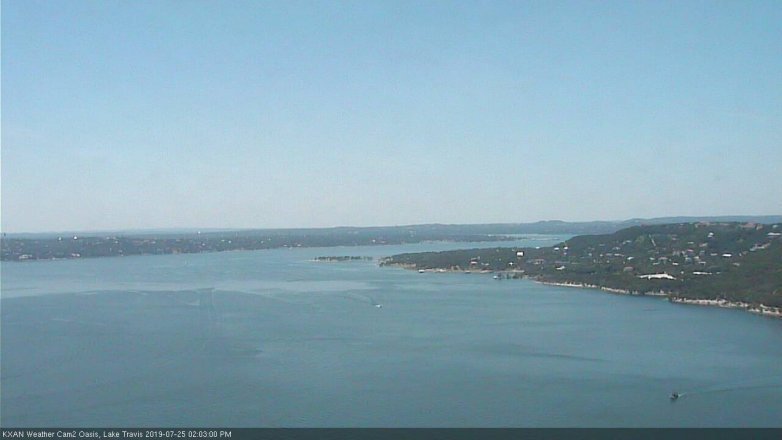 Lake Travis webcam, July 25, 2019 1:05 PM CT