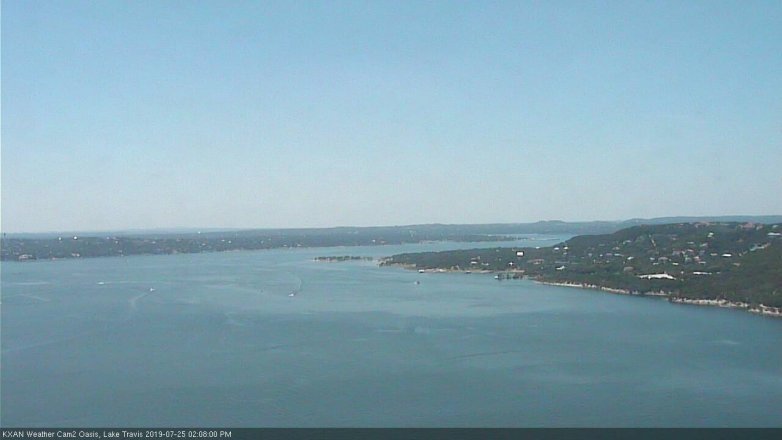 Lake Travis webcam, July 25, 2019 1:10 PM CT