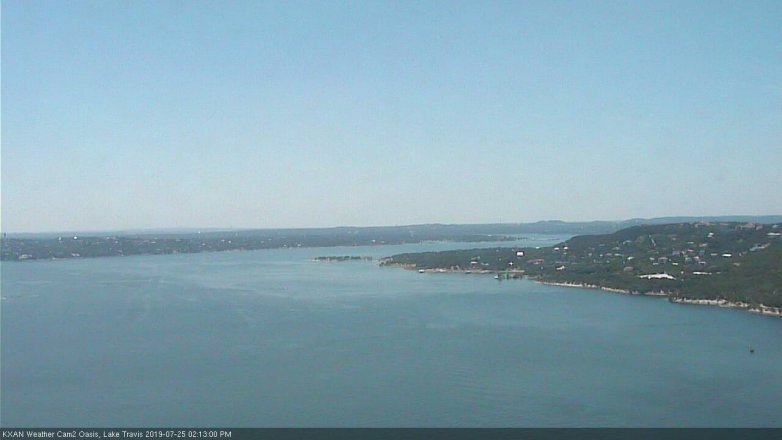 Lake Travis webcam, July 25, 2019 1:15 PM CT