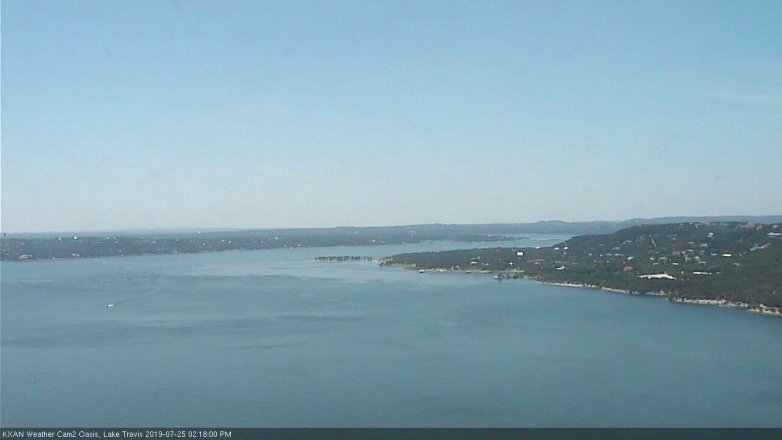Lake Travis webcam, July 25, 2019 1:20 PM CT