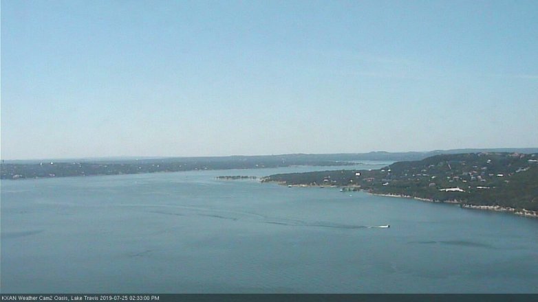 Lake Travis webcam, July 25, 2019 1:35 PM CT