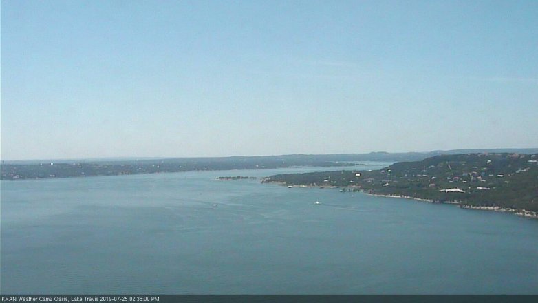 Lake Travis webcam, July 25, 2019 1:40 PM CT