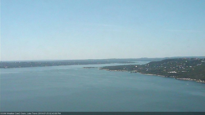 Lake Travis webcam, July 25, 2019 1:45 PM CT