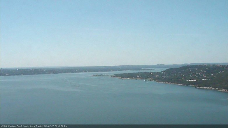 Lake Travis webcam, July 25, 2019 1:50 PM CT