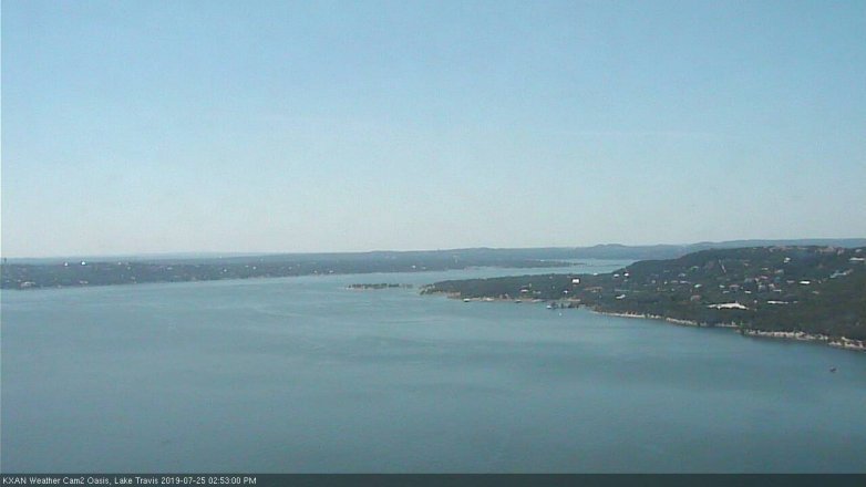 Lake Travis webcam, July 25, 2019 1:55 PM CT