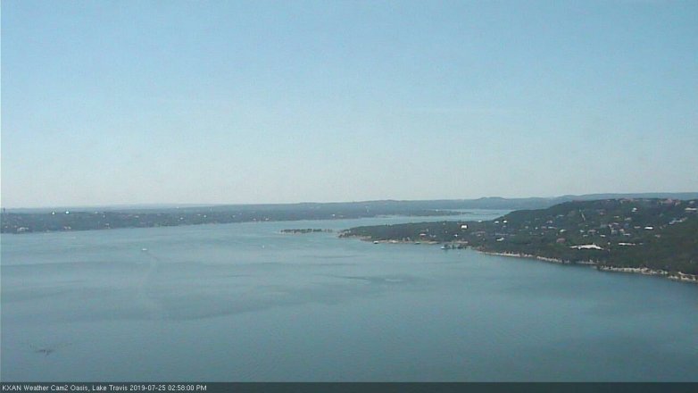 Lake Travis webcam, July 25, 2019 2:00 PM CT