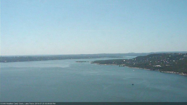 Lake Travis webcam, July 25, 2019 2:10 PM CT