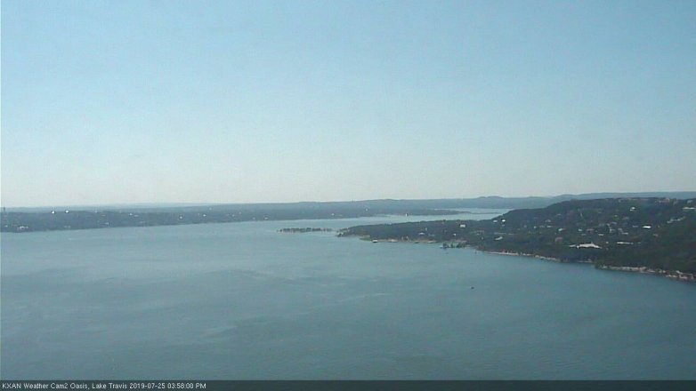 Lake Travis webcam, July 25, 2019 3:00 PM CT