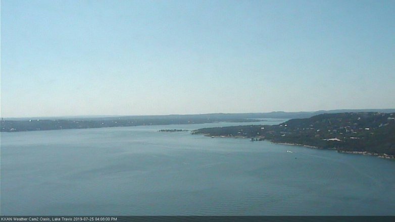 Lake Travis webcam, July 25, 2019 3:10 PM CT