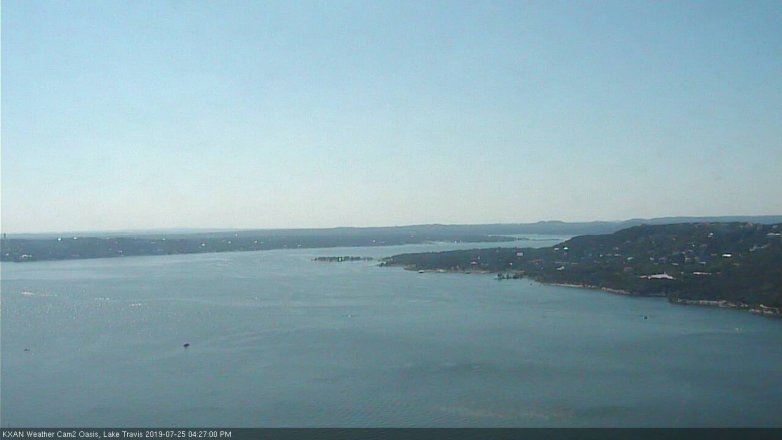 Lake Travis webcam, July 25, 2019 3:30 PM CT
