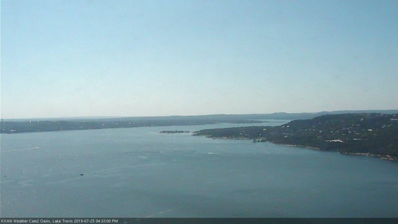 Lake Travis webcam, July 25, 2019 3:35 PM CT