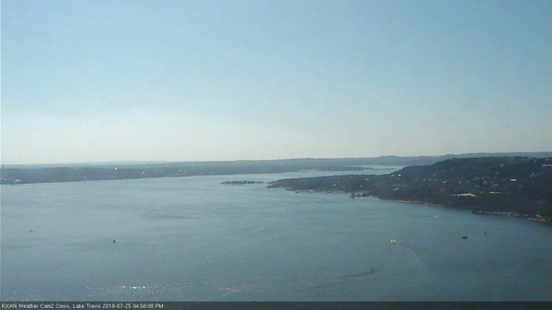 Lake Travis webcam, July 25, 2019 4:00 PM CT