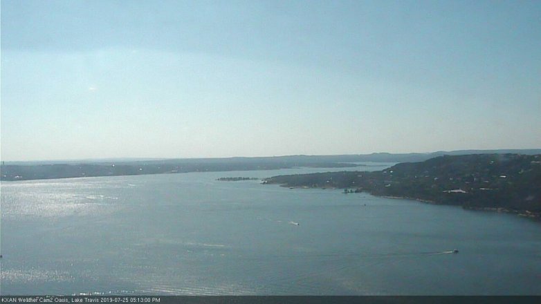Lake Travis webcam, July 25, 2019 4:15 PM CT