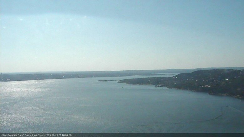 Lake Travis webcam, July 25, 2019 4:20 PM CT