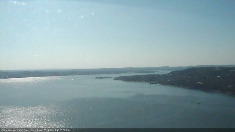 Lake Travis webcam, July 25, 2019 4:30 PM CT