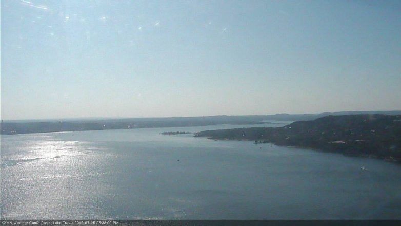 Lake Travis webcam, July 25, 2019 4:40 PM CT
