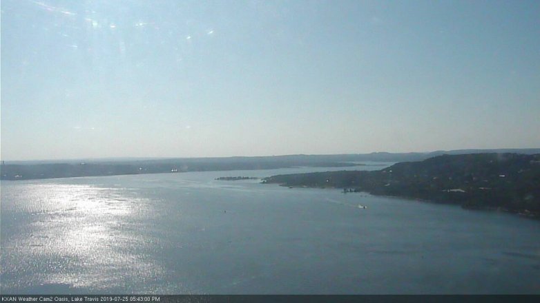 Lake Travis webcam, July 25, 2019 4:45 PM CT