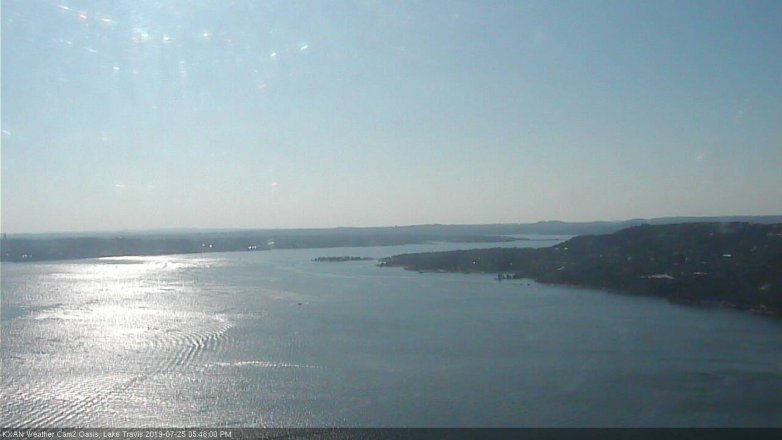Lake Travis webcam, July 25, 2019 4:50 PM CT