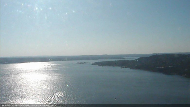 Lake Travis webcam, July 25, 2019 4:55 PM CT