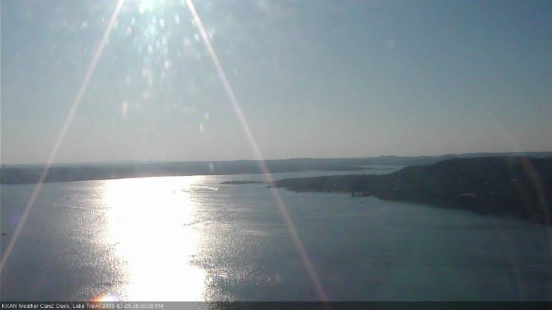 Lake Travis webcam, July 25, 2019 5:35 PM CT