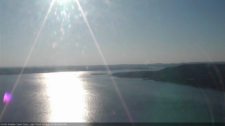 Lake Travis webcam, July 25, 2019 5:40 PM CT