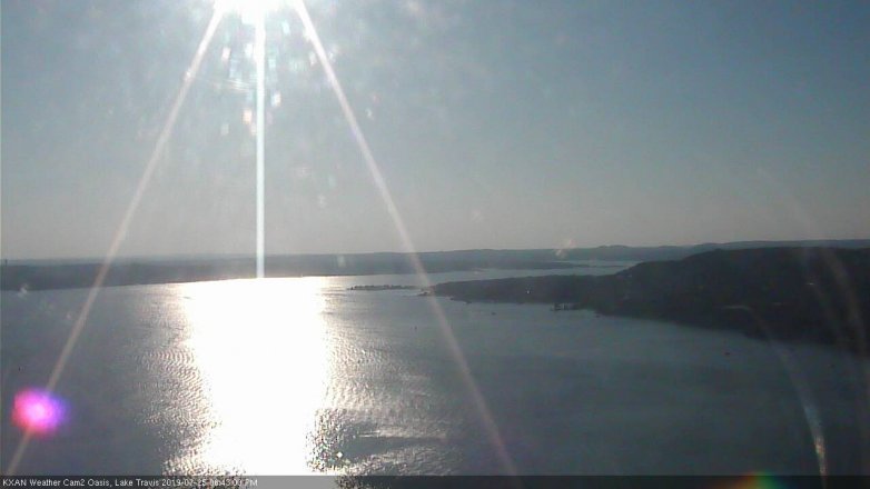 Lake Travis webcam, July 25, 2019 5:45 PM CT