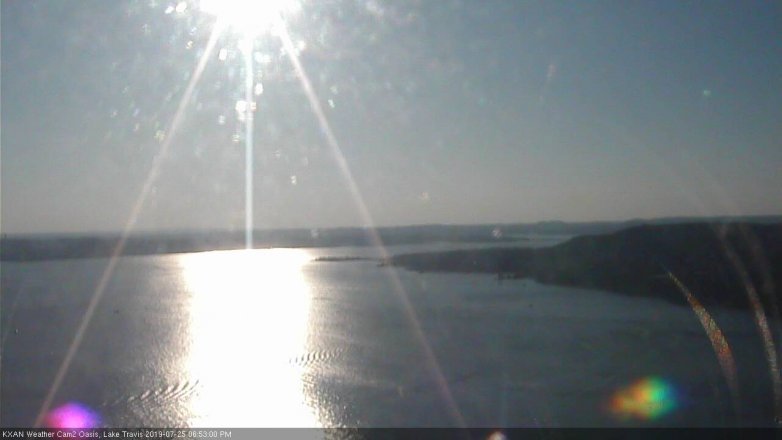 Lake Travis webcam, July 25, 2019 5:55 PM CT