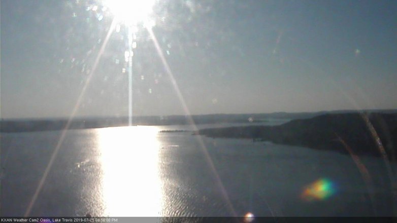 Lake Travis webcam, July 25, 2019 6:00 PM CT