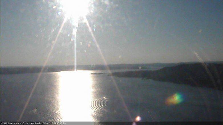 Lake Travis webcam, July 25, 2019 6:05 PM CT