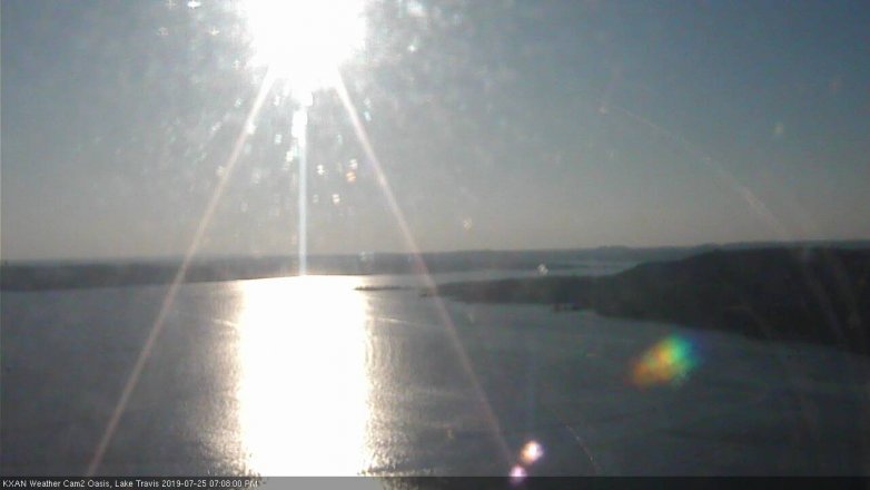 Lake Travis webcam, July 25, 2019 6:10 PM CT