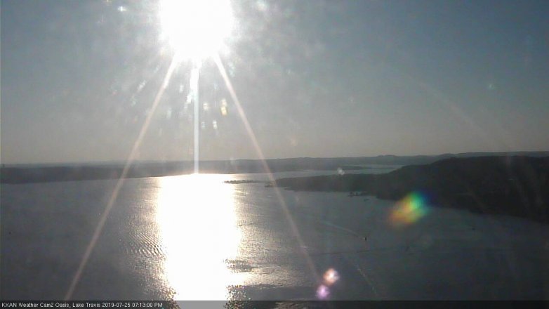 Lake Travis webcam, July 25, 2019 6:15 PM CT