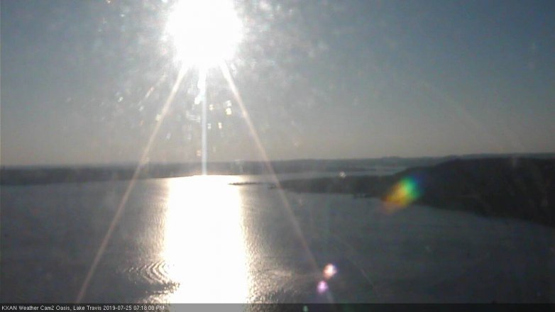Lake Travis webcam, July 25, 2019 6:20 PM CT