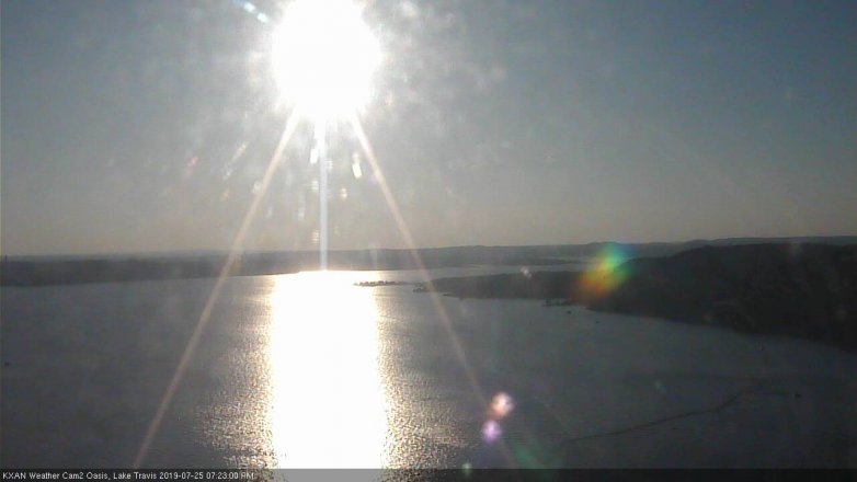 Lake Travis webcam, July 25, 2019 6:25 PM CT