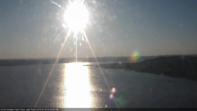 Lake Travis webcam, July 25, 2019 6:30 PM CT
